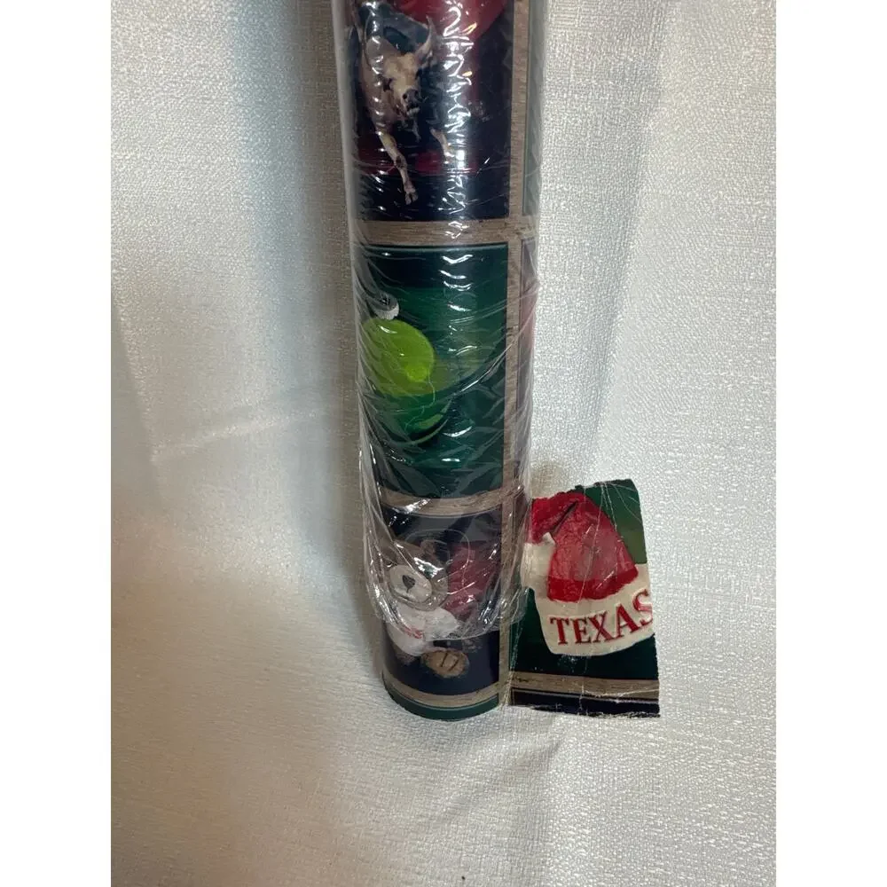 Texas Holiday Christmas Wrapping Paper 100 sqft  30” long sealed- slight tear